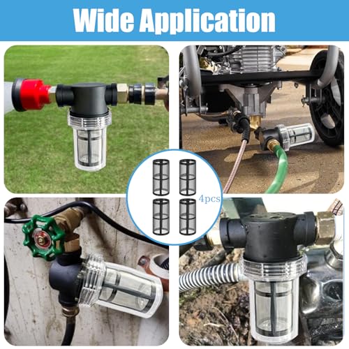 4 Pack Stainless Steel Screen for Garden Hose Filter (4 Count)