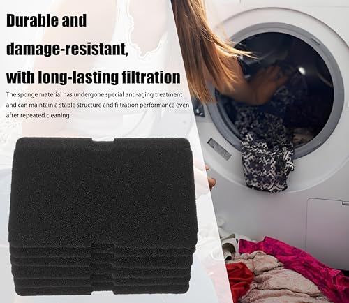 6 Pcs 2964840100 2964840200 Dryer Sponge Foam Filter Compatible with Arcelik Backhoe DSX83410W DS7512PA DE8635RX Replacement Blomberg Grundig Tumble Dryer Evaporator Foam Filter Replacement Parts