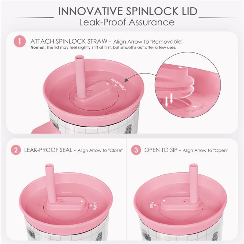 Travel Lover Stainless Steel Locking Lid Silicone Straw Tumbler with Handle 40oz