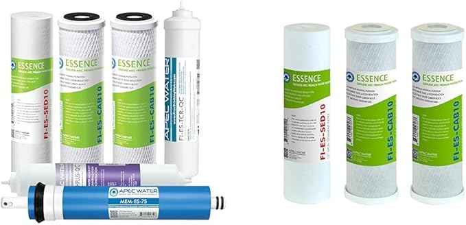 APEC Water Essence Series 75 GPD 6-Stage RO System Bundle with High Capacity Replacement Pre-Filter Set