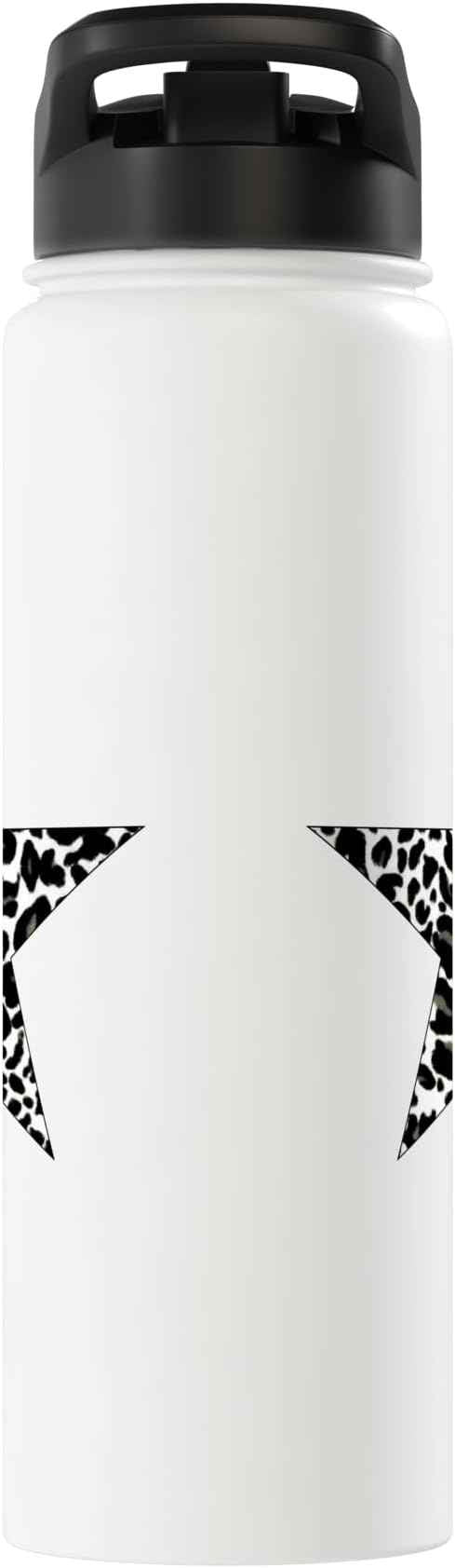 Star Shape - Cute Cheetah Leopard Print Graphic Stainless Steel Insulated Water Bottle