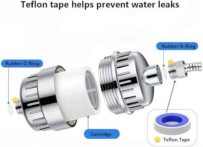 20 Stage Shower Head Filter - 2 Cartridges,Hard Water Filter,99% Remove Chlorine, Fluoride,Heavy Metals and Harmful Impurities,High Output Showerhead Filters for Improving Skin and Hair,Chrome
