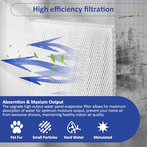 9-1/2" x 10" x 1-1/2" Humidifier Water Pad Replacement Water Panel for Honeywell HE225A, HE225, HE225B Humidifier Wicking Filter Aluminum (1-Pack)