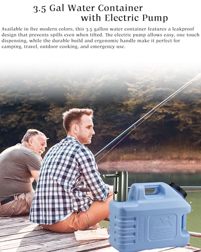 3.5 Gallon Water Jug with Rechargeable Touch Pump