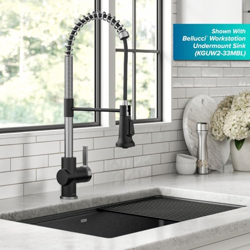 Britt Commercial Style Single Handle Pull Down Kitchen Faucet in Spot