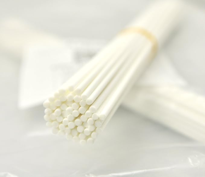 50 Pieces Fiber Reed Diffuser Replacement Refill Sticks for Aroma Fragrance (White, 12" x3mm) - AquaVibe
