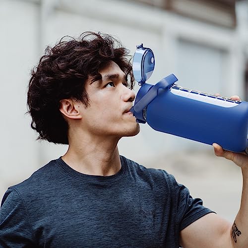 52 oz Glass Water Bottle with 2