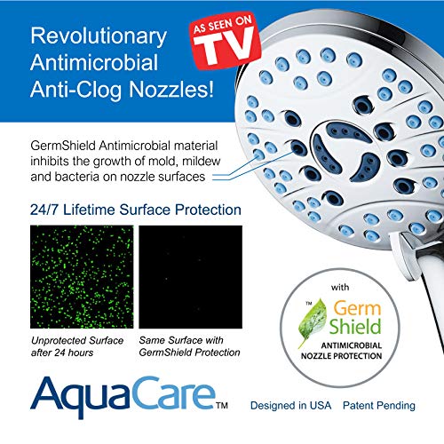 AquaCare 50 mode High Pressure 7 inch Shower Head Combo w