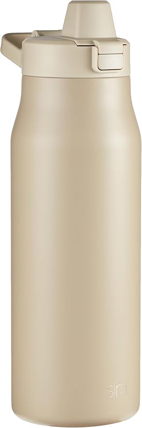 Simple Modern Filtered Water Bottle | Insulated Stainless-Steel Carbon Filter Travel Water Bottles | Reusable for Clean Drinking Water On The Go | 34oz, Almond Birch