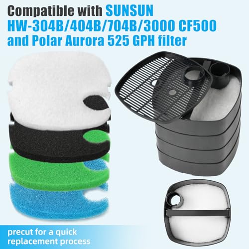 Replacement Canister Filter Pads Compatible with SUNSUN HW