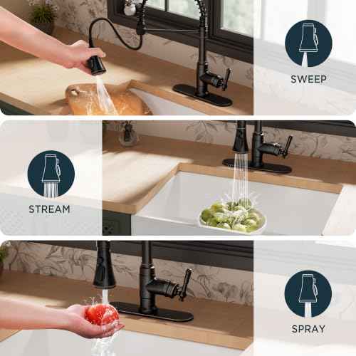Vintage Kitchen Faucet with Pull Down Sprayer