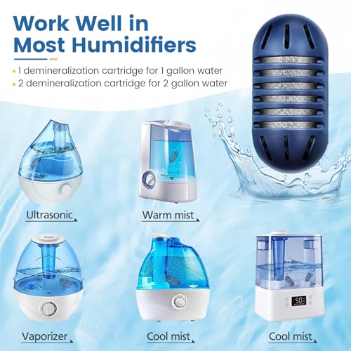 Demineralization Cartridge for HoMedics Ultrasonic Humidifiers (12 Count)