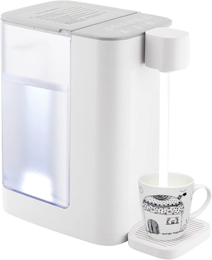 Electric Kettles, 102z Low-Noise Instant Hot Water Dispenser with Adjustable 5 Temp &2 Water Volume Dispense, Electric Water Filter Dispenser for Homes, Offices and Schools (White)