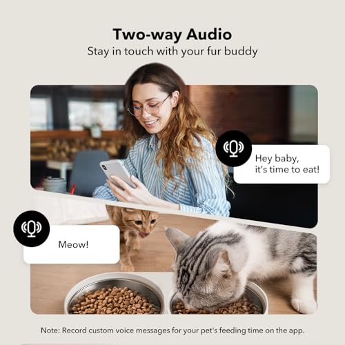 Automatic Cat Feeder with Camera for Two Cats