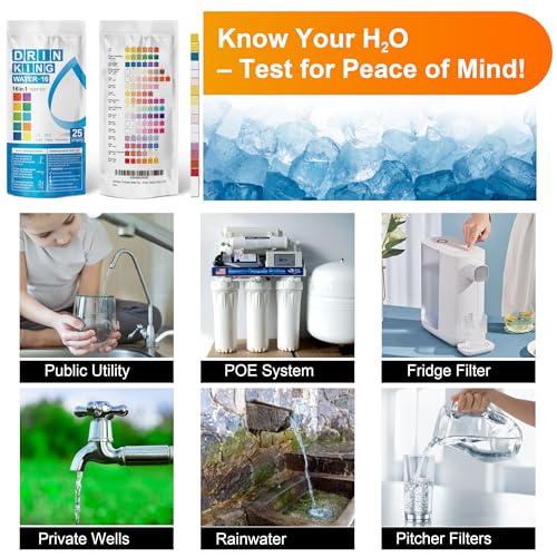 Complete Water Testing Kits for Drinking Water 25 Strips Bag Pack 16 in Well (25 Count)