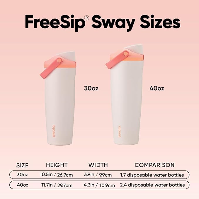 Owala FreeSip Sway - Stainless Steel - 30-oz. -Orng/Tn(Sparkling Sherbet)