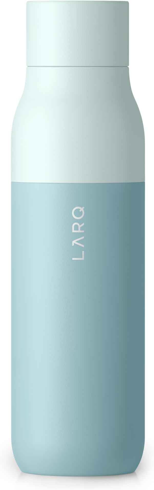 LARQ Bottle Twist Top 17 oz - Insulated Stainless Steel Water Bottle | BPA Free | Reusable Water Bottle for Camping, Office, and Travel | Keep Drinks Cold and Hot, Seaside Mint