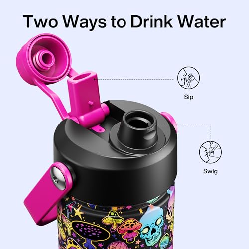 Insulated Water Bottle with Straw Stainless Steel Water Bottle