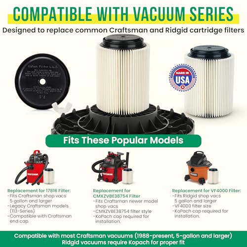 Replacement Filter for Craftsman and Ridgid Shop Vacs Part #s 9