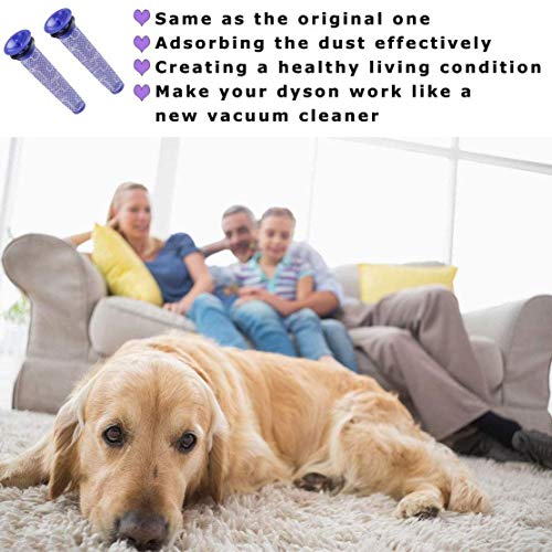 Filters Replacement for Dyson V6 V7 V8 DC58 DC59 DC61 DC62 Animal Cordless Vacuum Cleaners Replaces Part #965661 (2 Count)