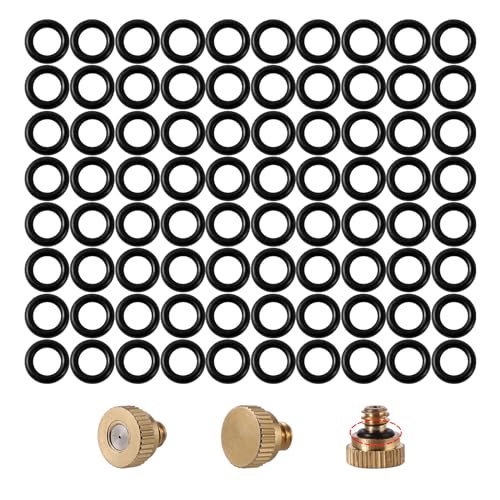 100 PCS Brass Misting Nozzles O Ring (100 Count)