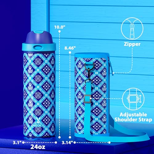 24 oz Insulated Water Bottle for Men