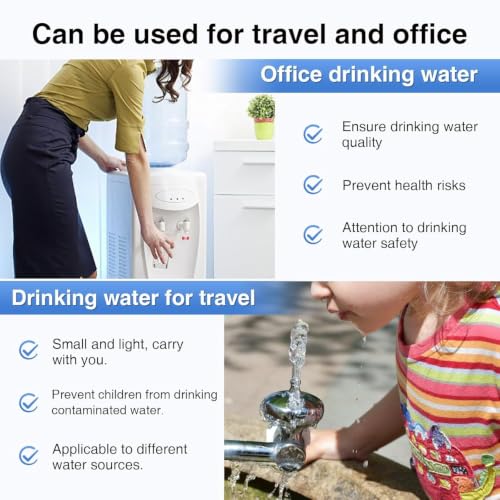 16-in-1 Drinking Water Test Strips, 20 PCS - Home Testing Kit for Tap & Well Water | Lead, Nitrate, Chlorine, Iron, Manganese, pH, Hardness, Mercury, Fluoride Detection (50 Count)