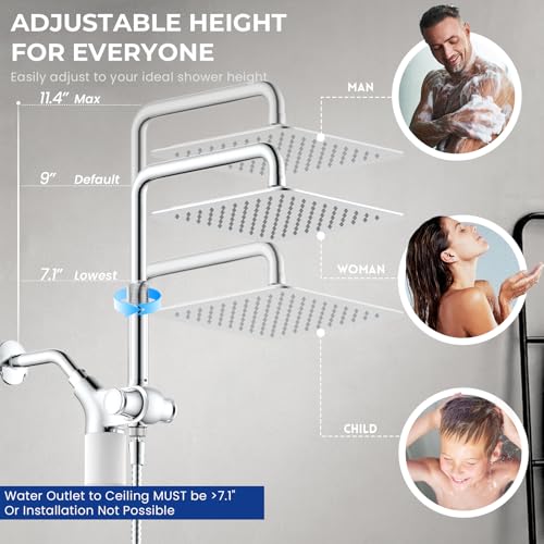 Upgraded Dual Shower Heads Combo