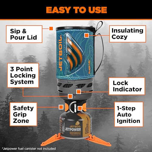 Flash 1.0L Portable Fast Boil Stove for Camping and Backpacking with 1