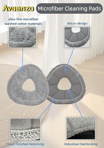8 Pack Replacement Mop Pads Compatible with Narwal Freo X Z Ultra Z10 Freo Pro J3 J4 YJCC012 YJCC015 Microfiber Resuable Mop Cloth Robot Vacuum Cleaner Accessories (8 Count)