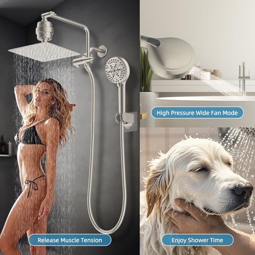 10" Metal Filtered Shower Head with 10