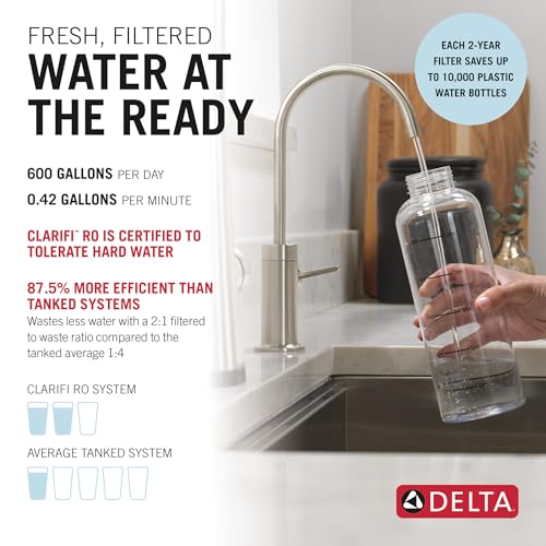 Faucet Clarifi Under Sink Reverse Osmosis Water Filter System with Brushed Nickel Contemporary Beverage Dispenser Faucet