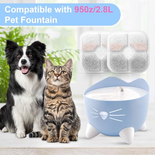 12+2 Pack Cat Water Fountain Filter Replacement Compatible with Catit Pixi (12 Count)