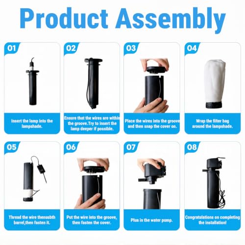 400GPH UV Aquarium Filter for 55