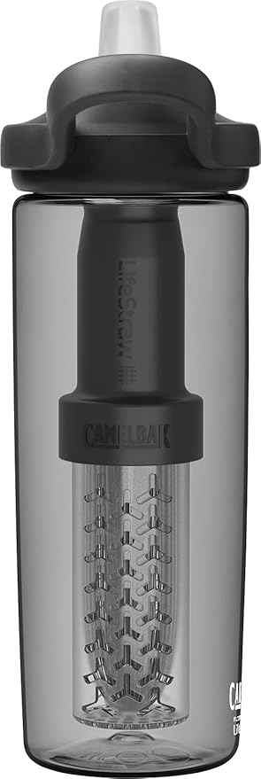 CamelBak Eddy+ Filtered by LifeStraw Integrated Two Stage Filter Straw Water Bottle with Tritan Renew