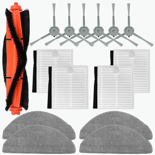 Replacement Parts Accessories Kit Compatible with Honiture V8 Pro Robot Vacuum Cleaner 1 Main Brush (15 Count)