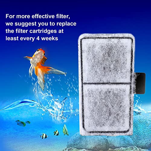 8 Pack Aquarium Filter Cartridge Replacement Fish Tank Filter Cartridge for Aquarium Internal Filter (8 Count)