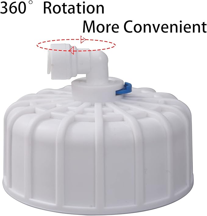 Huining 3012-500GPD Reverse Osmosis Membrane Housing Kit with 3/8 1/4 Quick Connector,Water Pipe,Wrench Whole Set Compatible with Residential Household Water Filtration System