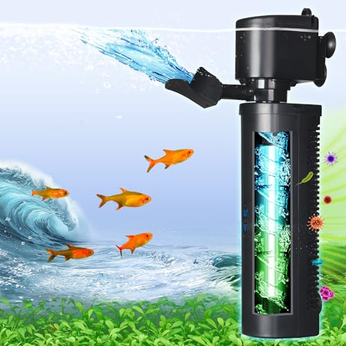 400GPH Aquarium Filter with 7W U