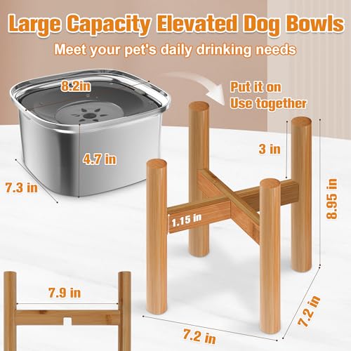 3L Elevated Dog Water Bowl
