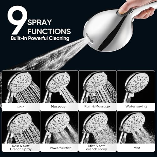 9 Spray Modes Handheld Shower Head