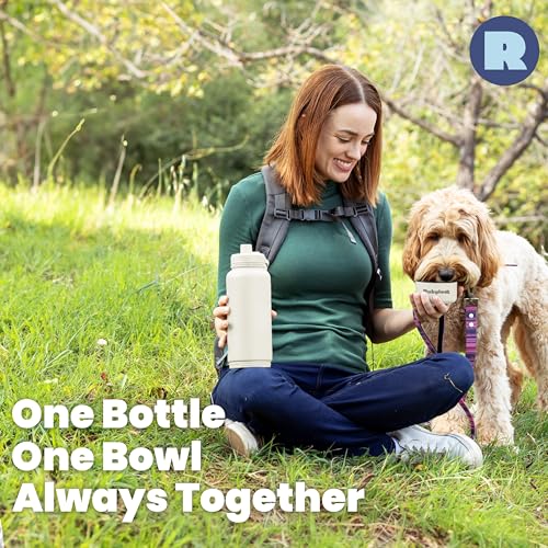 Dog Water Bottle with Detachable Bowl for Dog Lovers