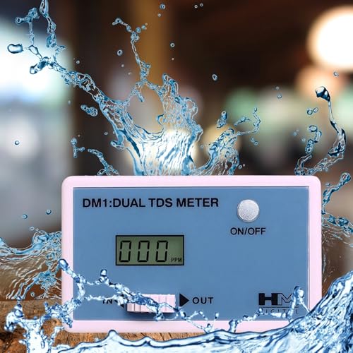 DM-1 In-Line Dual TDS Monitor, 0-9990 ppm Range, +/- 2% Readout Accuracy,Blue & White
