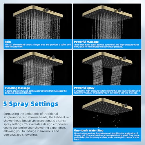 13'' 5 spray Rain Shower Head