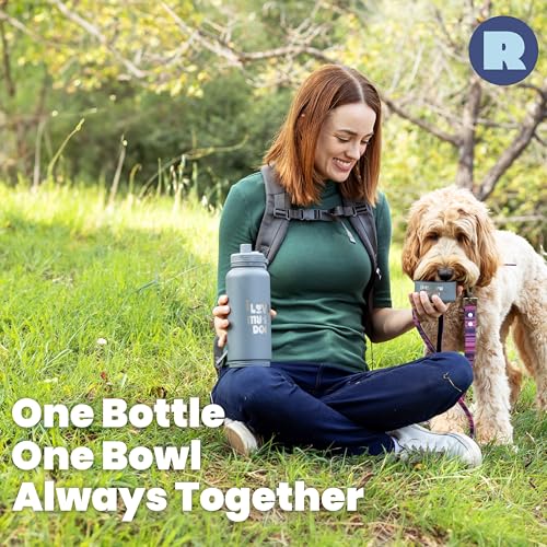 Dog Water Bottle with Detachable Bowl for Dog Lovers