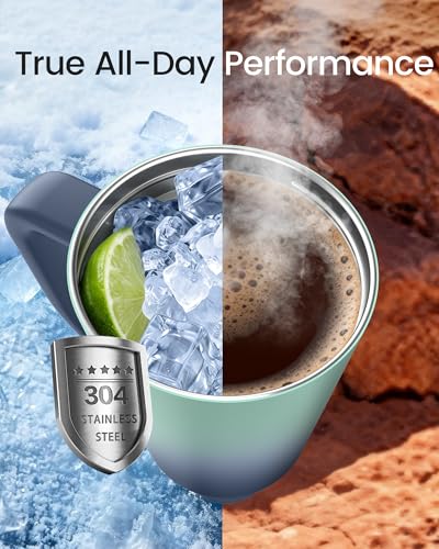 Insulated Mug 100% Spill Resistant Insulated Water Bottle for Iced Coffee & Hot Drinks
