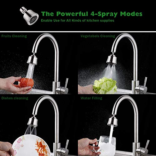 Kitchen Sink Faucet Aerator with 2 Ball Joint
