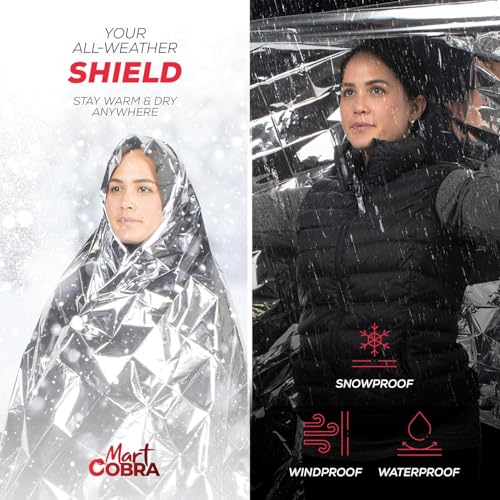 Emergency Blankets for Survival Gear and Equipment x6 (6 Count)