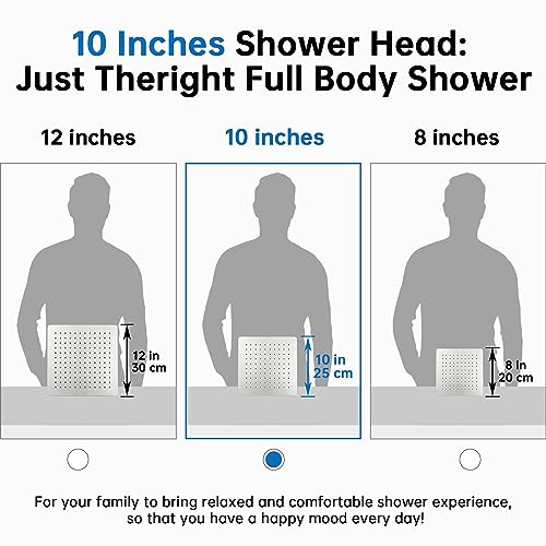 All Metal 10 Inches Rainfall Shower Head with Handheld Combo