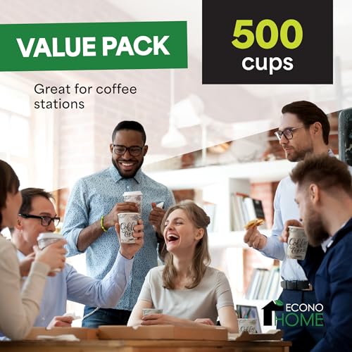 12 oz 500 Pack Disposable Coffee Paper Cups (500 Count)